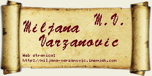 Miljana Varzanović vizit kartica